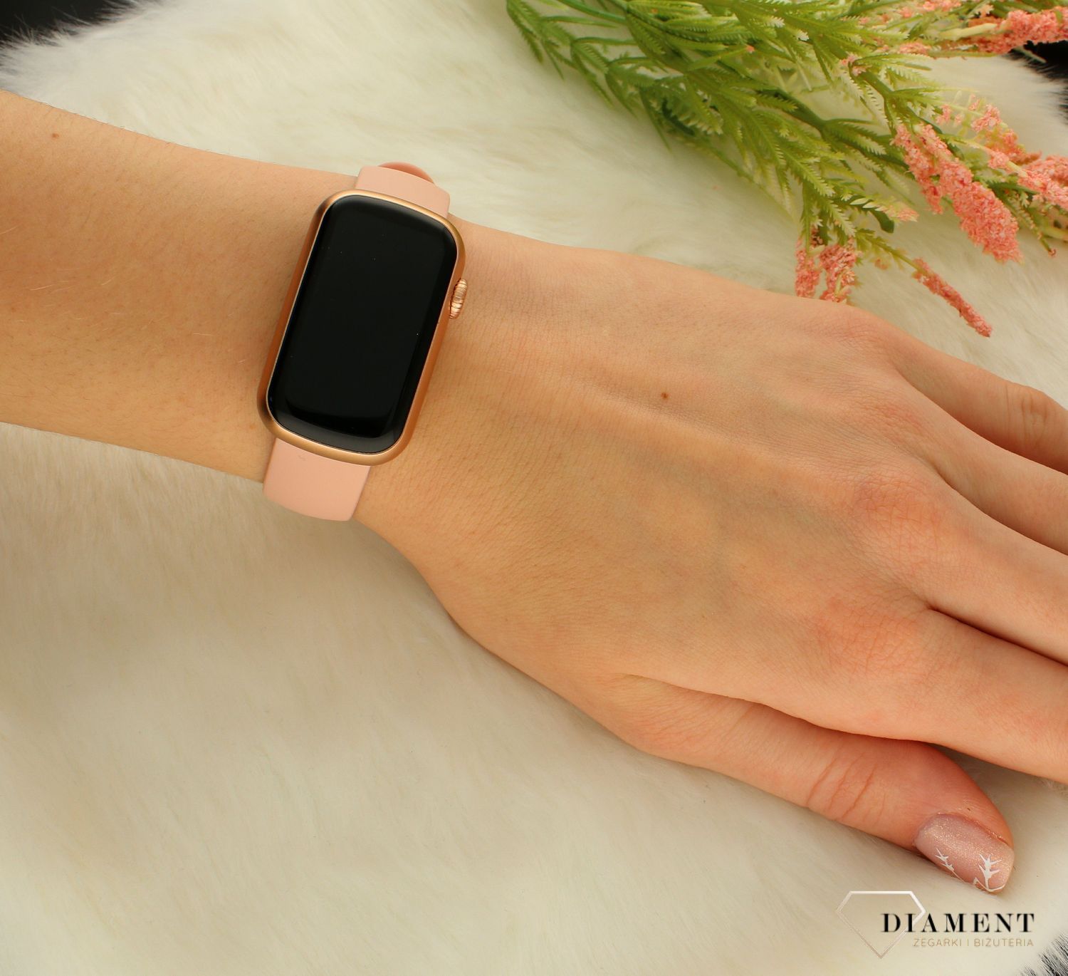 Zegarek Smartwatch damski na pasku Hagen HC12 w zestawie z siatkową bransoletą (1).jpg